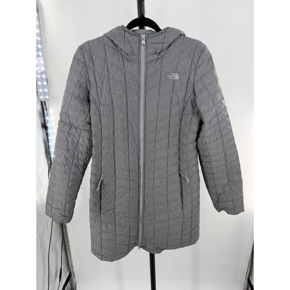 The North Face Thermoball Parka Grey Heather Hooded Insulated Jacket NF0A35C1 M